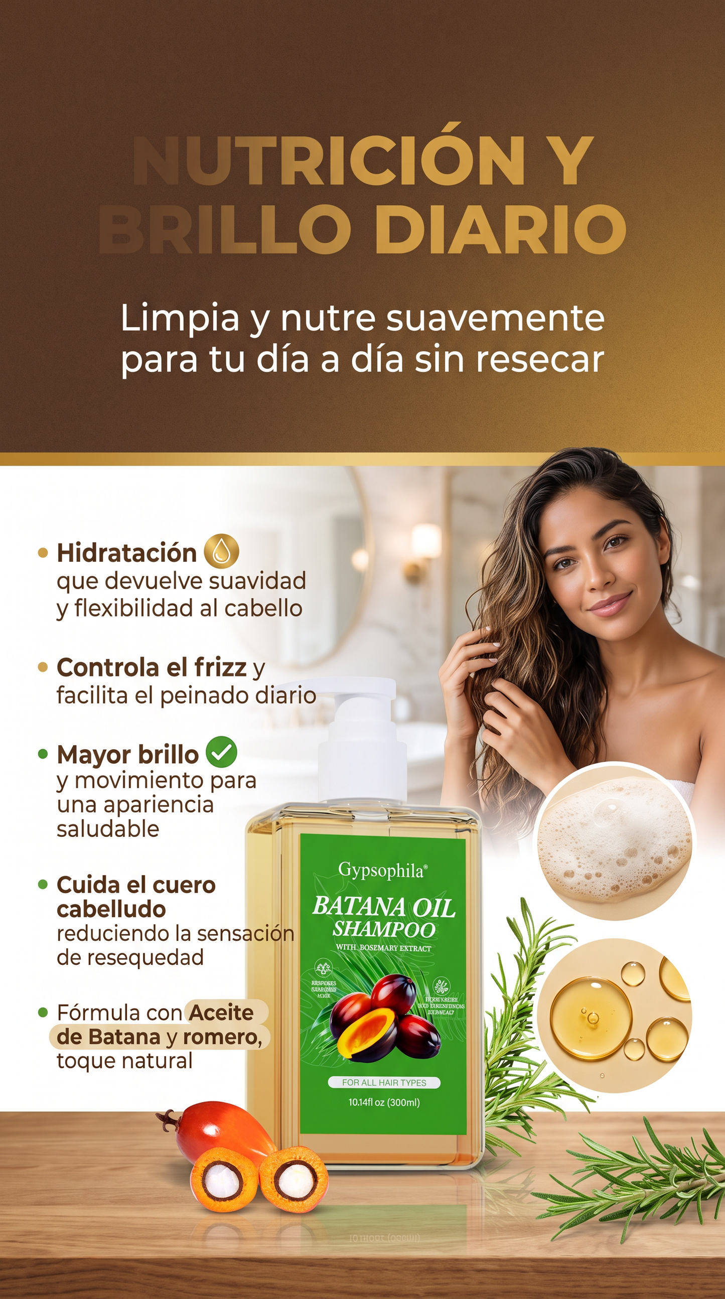 SHAMPOO BATANA OIL. Hidrata y fortalece el cabello - OFERTA ESPECIAL 2X1!