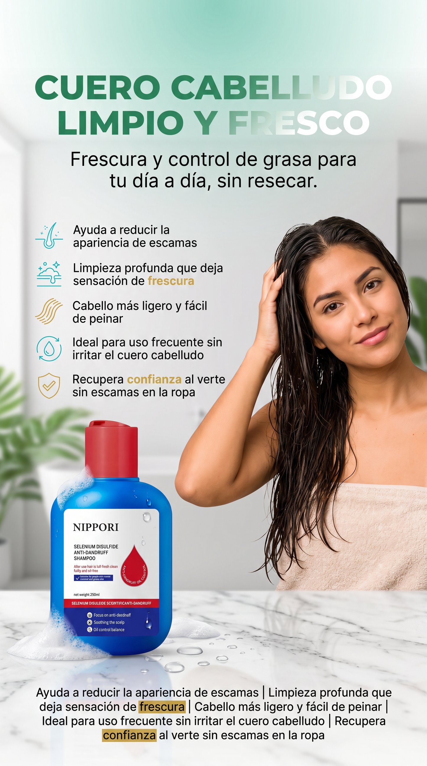 Champú Nippori para hombres y mujeres (300 ml) OFERTA ESPECIAL!