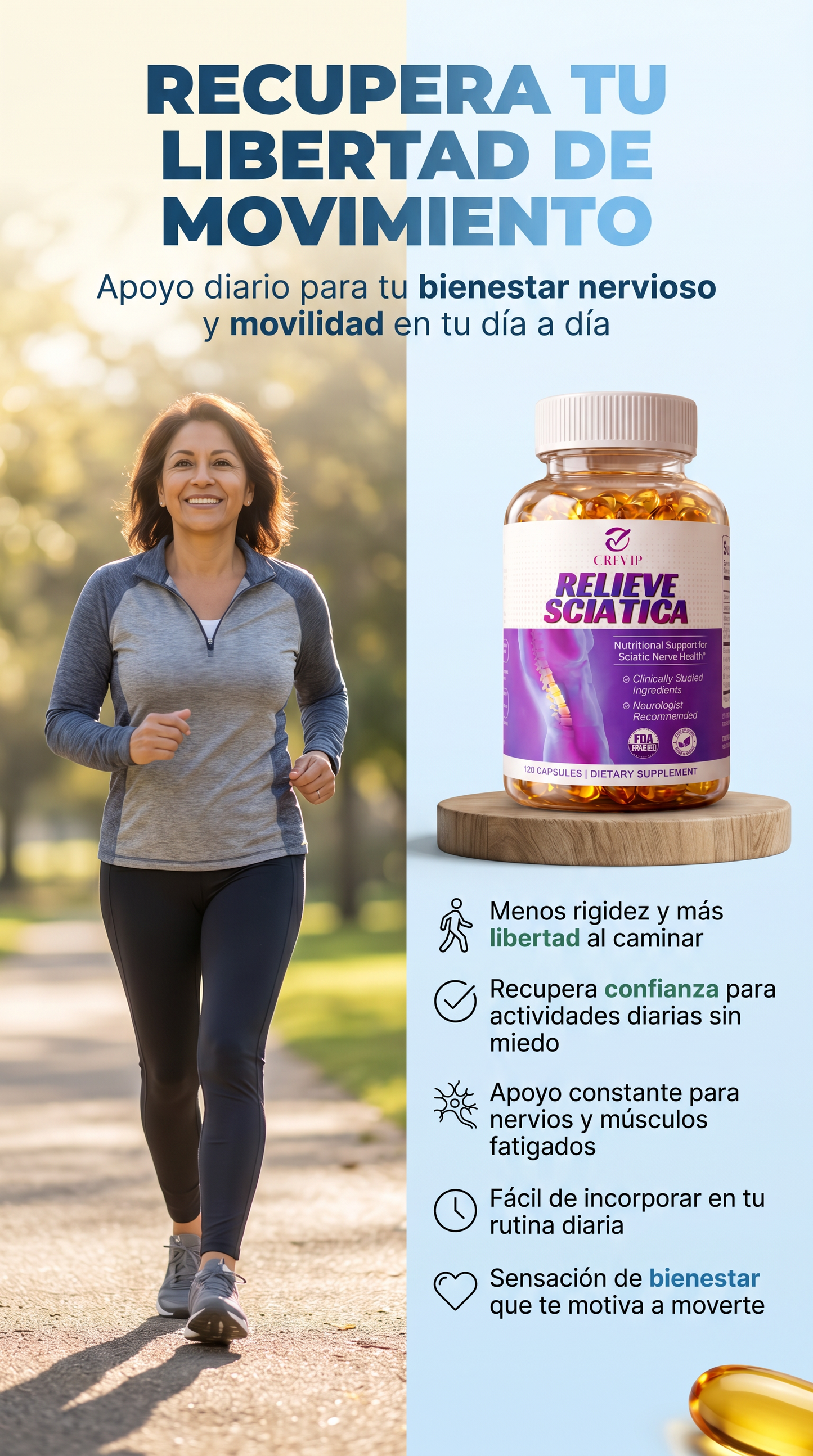 Relieve Sciatica 120 Caps. Alivia tu ciática. OFERTA ESPECIAL!