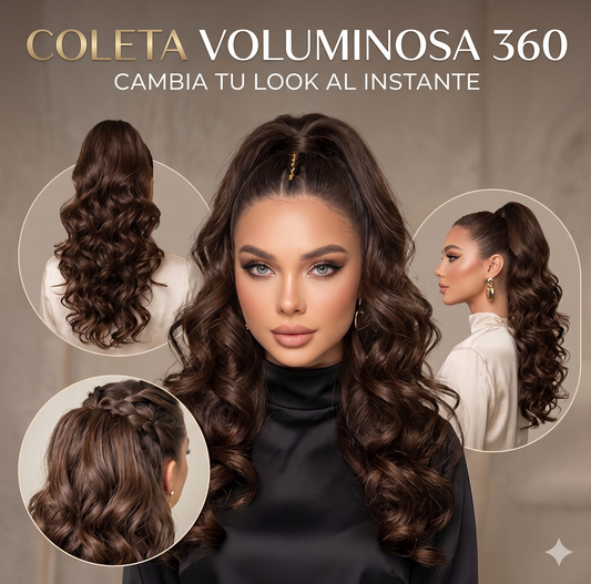 Coleta Voluminosa 360° 💖 - ✨ Cabello largo, abundante y perfecto en segundos ✨