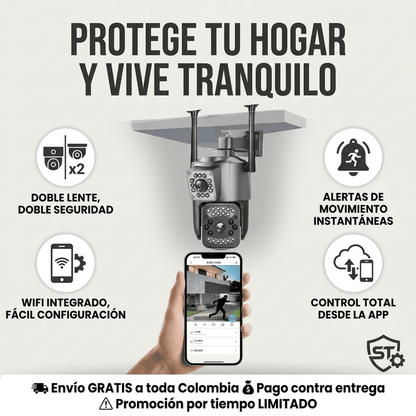 Cámara Ip Exterior Doble Lente V380