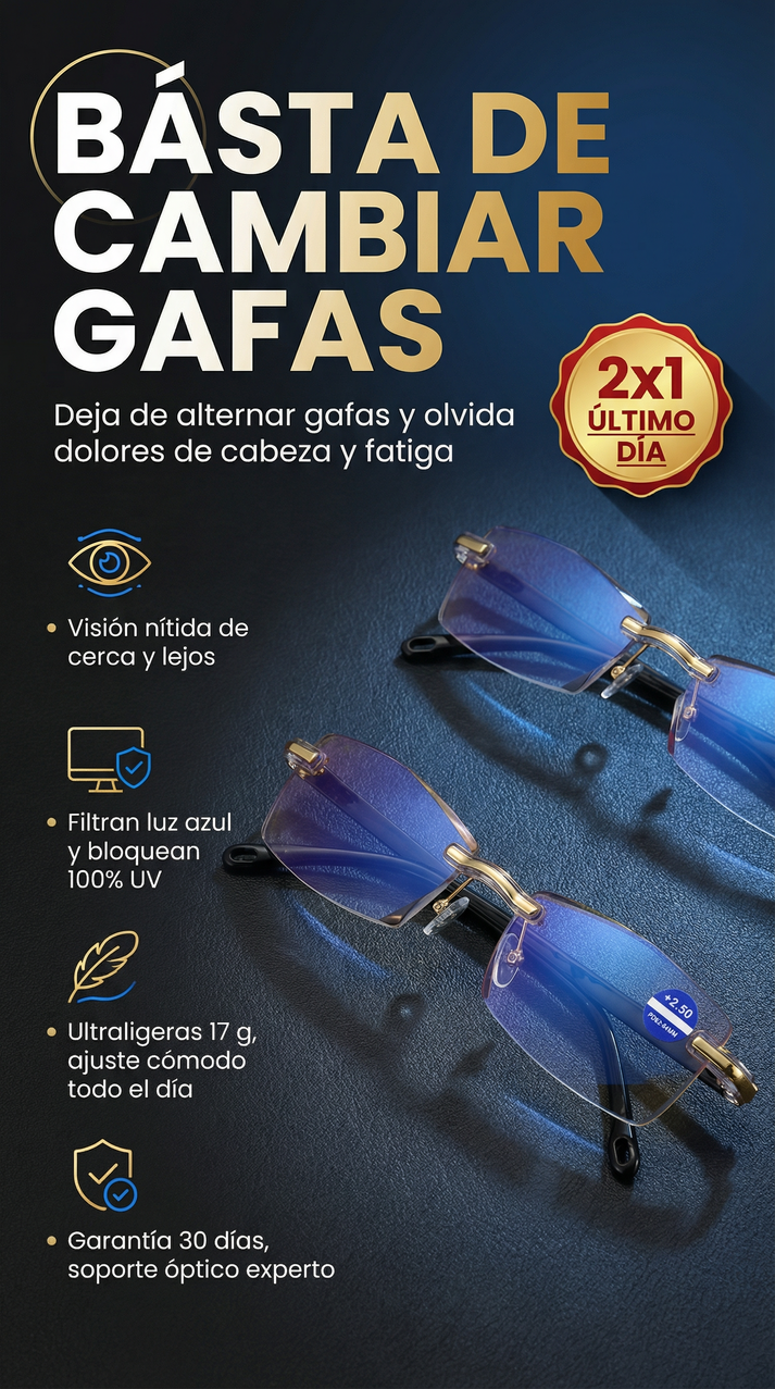 Gafas Multifocales TR90 OFERTA 2X1 + ESTUCHE